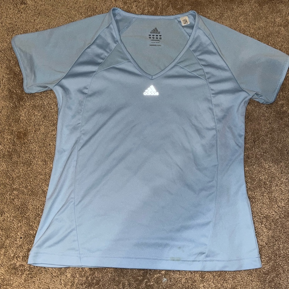 Blue, dry fit, Adidas, work out t-shirt, size medium